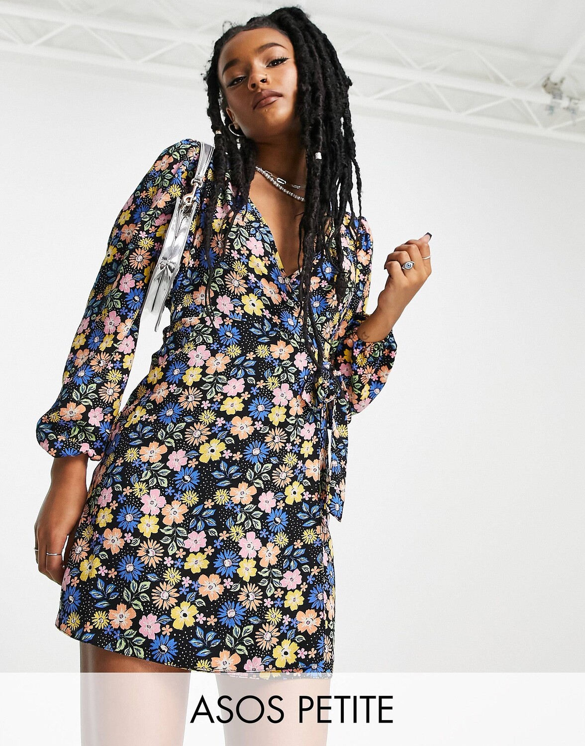 

Мини-платье ASOS DESIGN Petite, чёрный, Черный