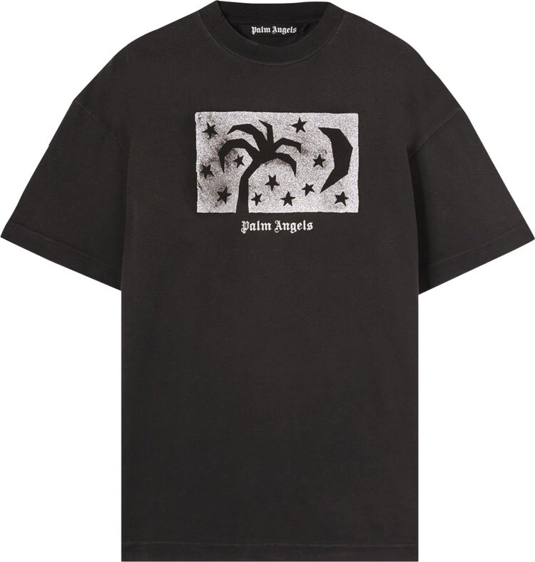 

Футболка Palm Angels GD Nightsky Classic Tee 'Black/Silver', черный