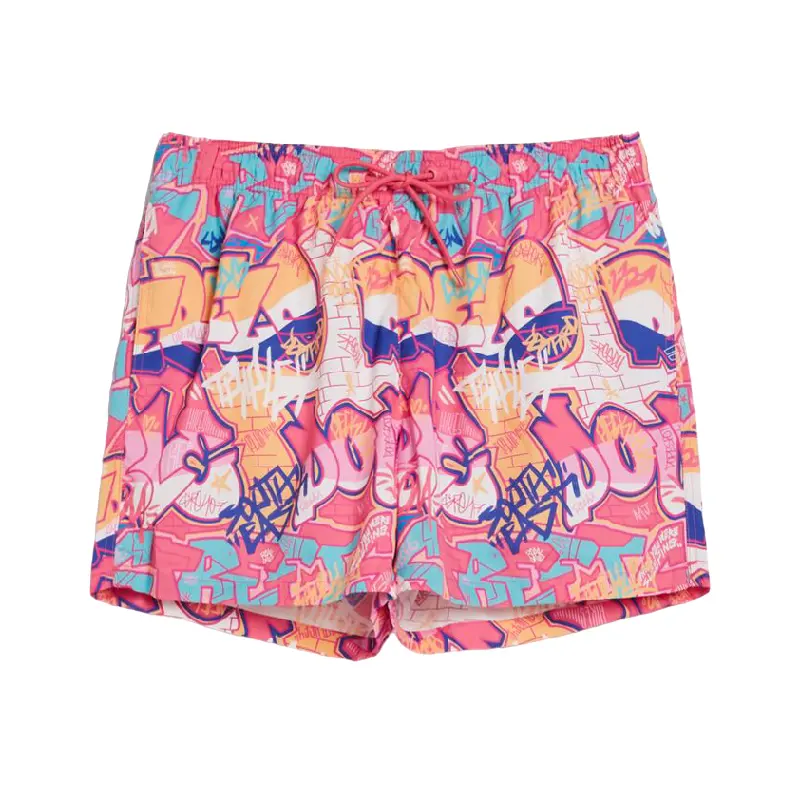 

Шорты для плавания Bershka Graffiti Print Trunks, фуксия