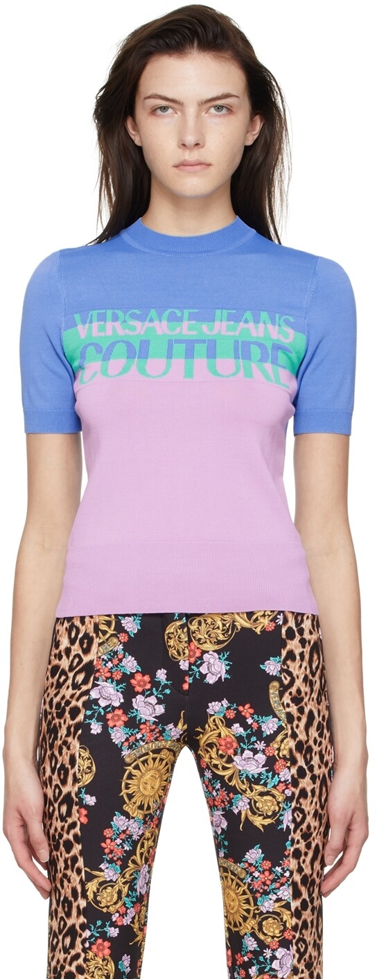 

Синий свитер из вискозы Versace Jeans Couture