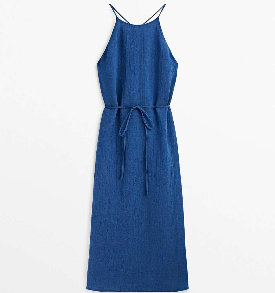 

Платье Massimo Dutti 100% Linen, синий