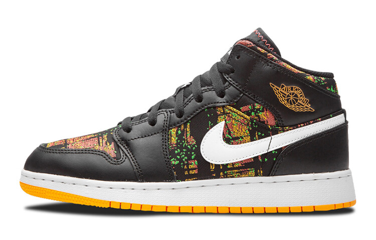 

Air Jordan 1 Mid (GS) Черный/Оранжевый