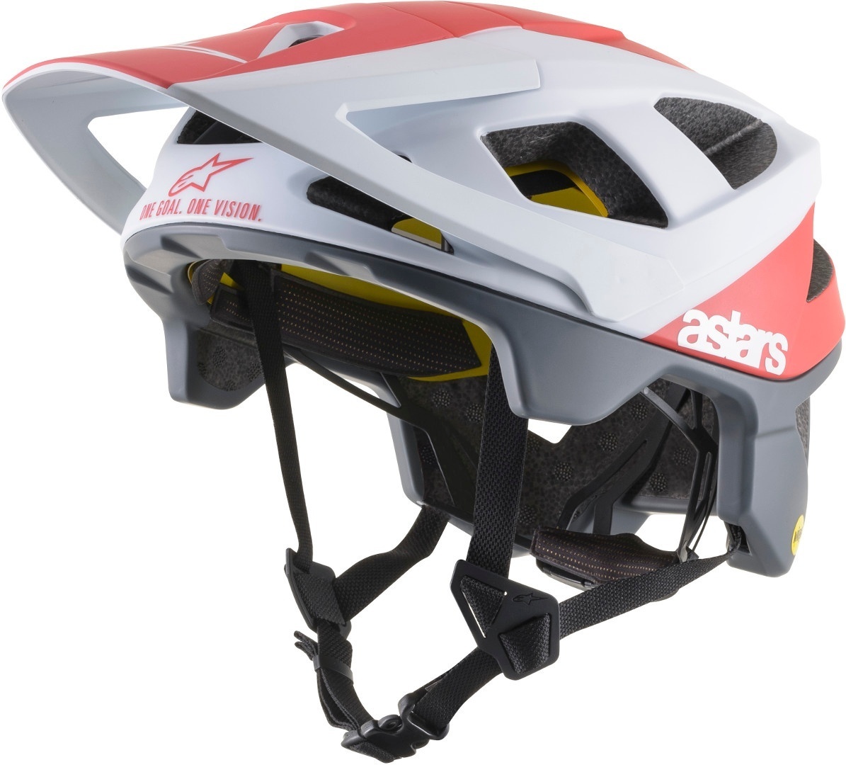 Велосипедный шлем Alpinestars Vector Tech Polar MIPS, белый/оранжевый/черный