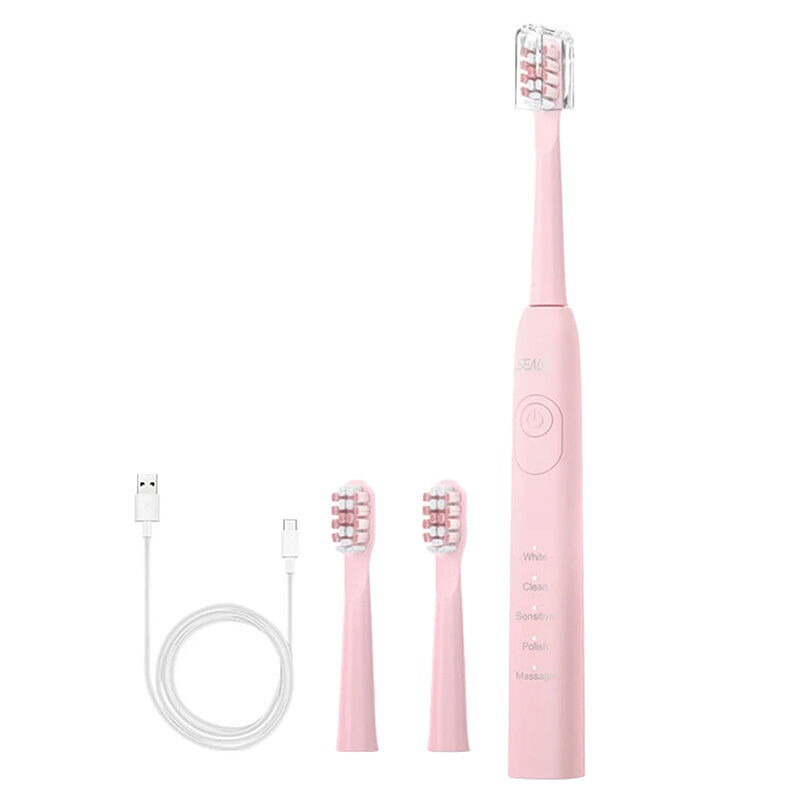 

Seago SG-2303-PINK набор: звуковая зубная щетка, 1 шт + насадки, 3 шт + кабель для зарядки, 1 шт.
