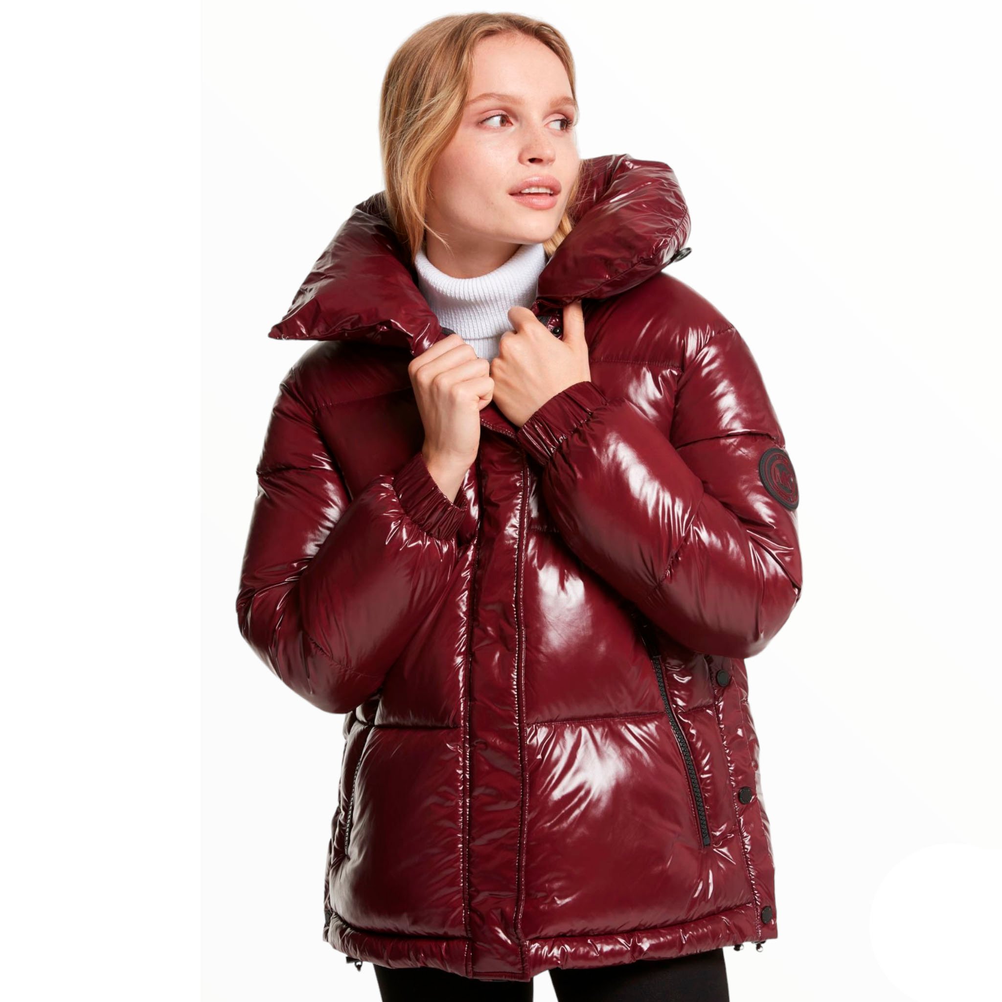 Куртка Michael Michael Kors Cire Nylon Puffer, бордовый