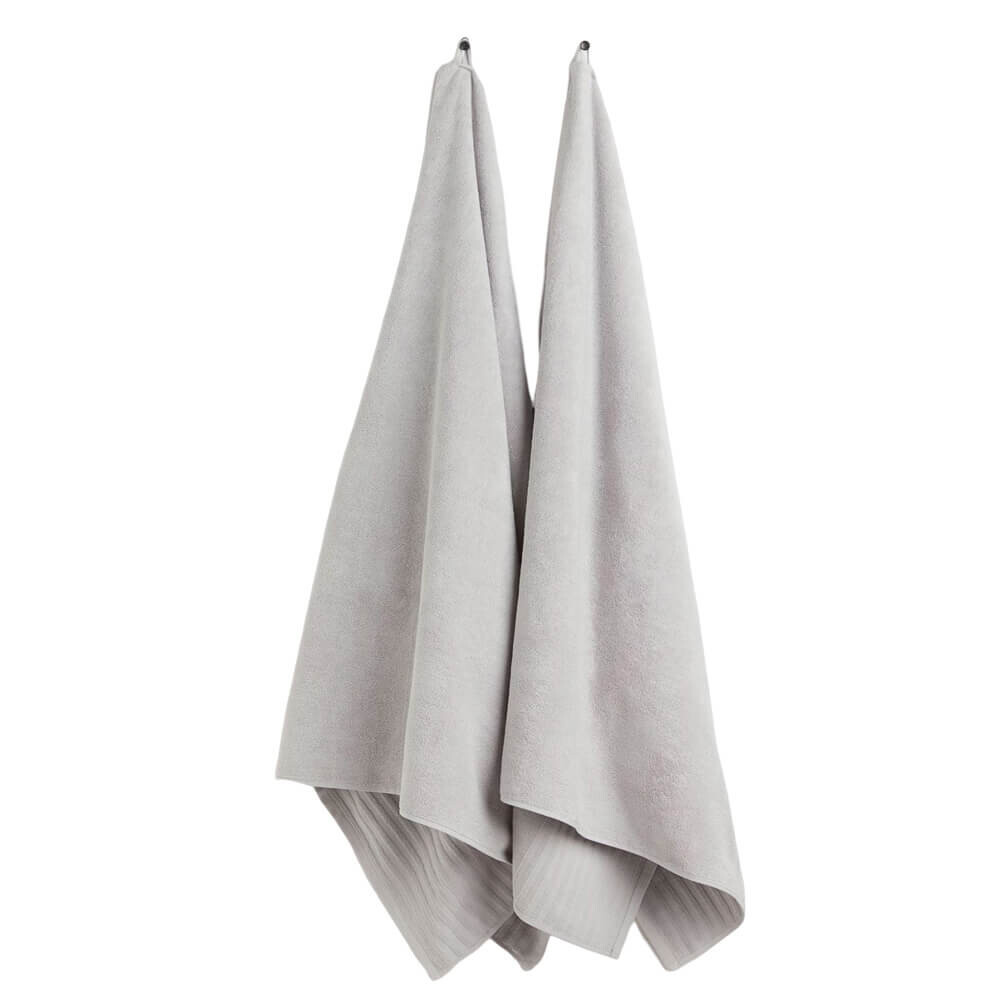 

Комплект банных полотенец H&M Home Large Cotton, светло-серый