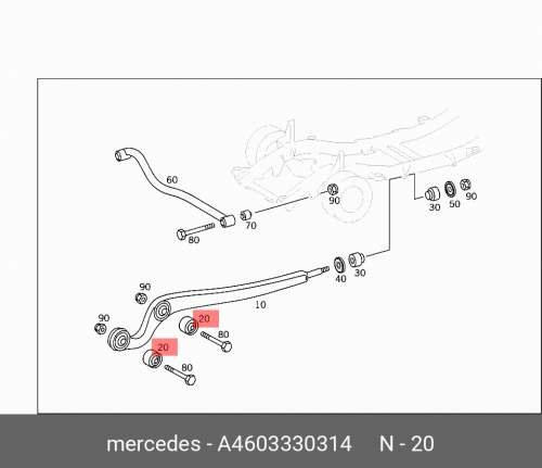Сайлентблок / lager A4603330314 MERCEDES-BENZ подшипник ступ schraegku lager a1649810406 mercedes benz