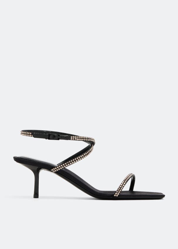 цена Сандалии SAINT LAURENT Nuit sandals, черный