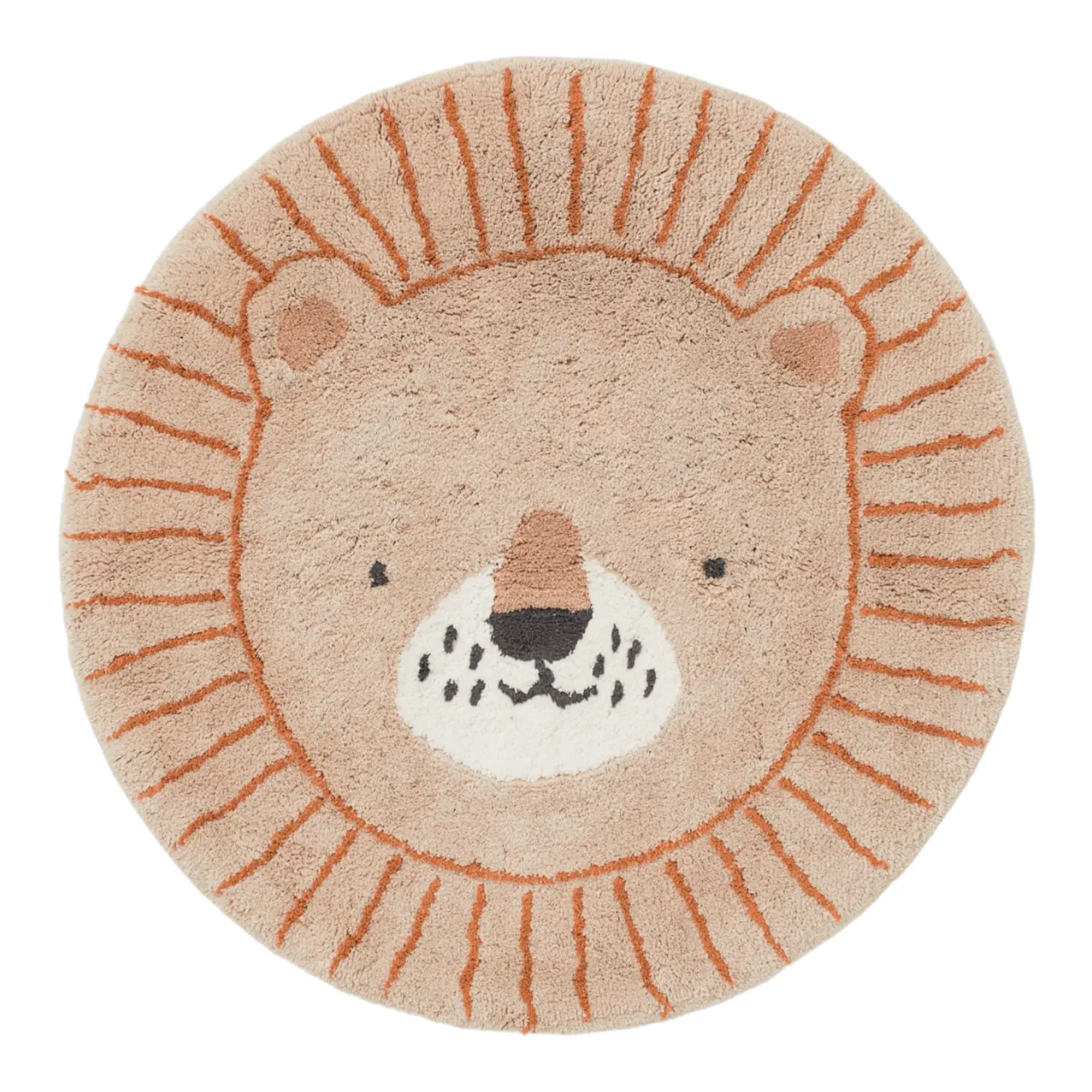 

Ковер H&M Home Round Cotton, светло-бежевый