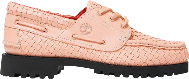 

Кроссовки Supreme x 3-Eye Classic Lug Pink Woven Leather, розовый