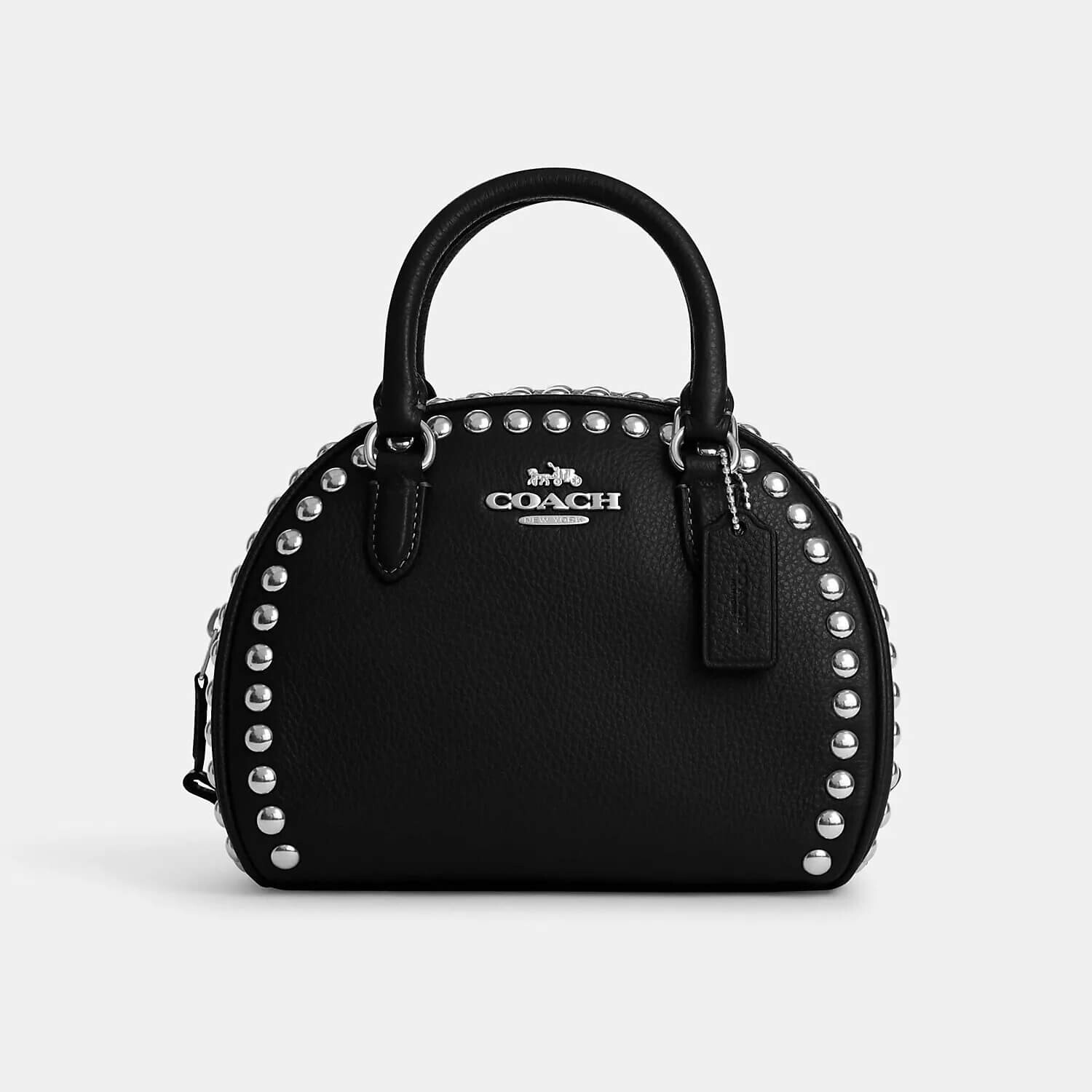 

Сумка Coach Outlet Rivet Sydney Shine Series, черный