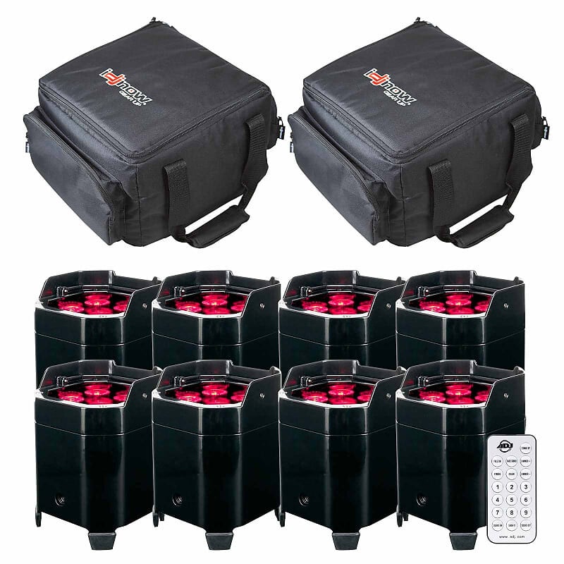 

American DJ Element HEX с питанием от батареи, беспроводные светодиоды Pars 8 Pack American DJ Element HEX Battery Powered Wireless LED Pars 8 Pack