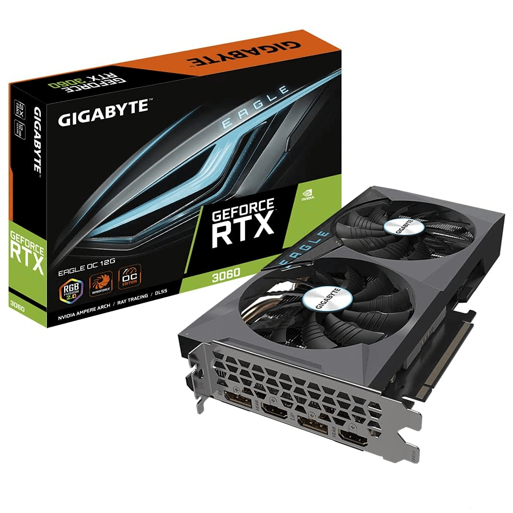 Видеокарта Gigabyte GeForce RTX 3060 12 ГБ (GV-N3060EAGLE OC-12GD 2.0) - фото