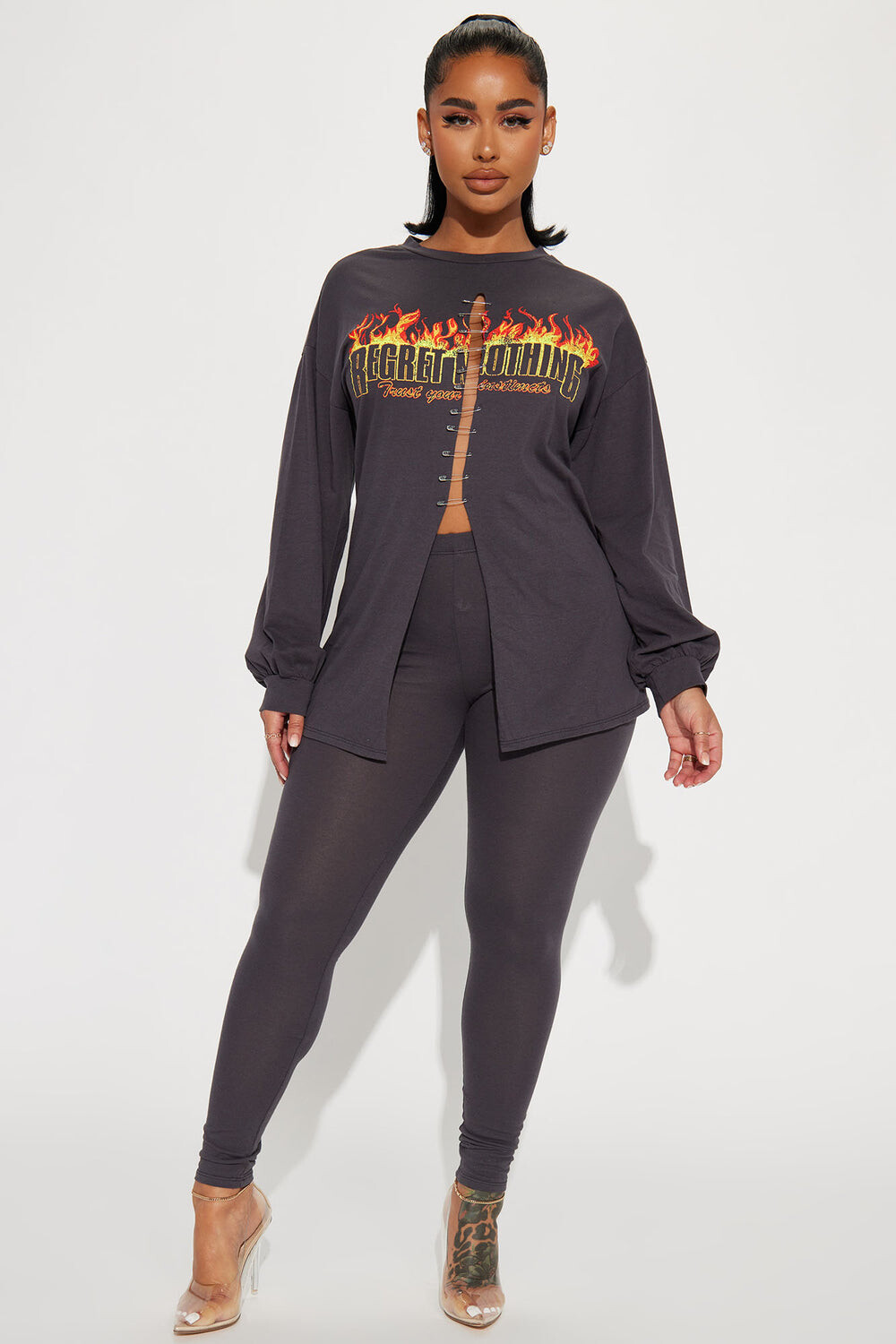 

Леггинсы Fashion Nova TP4285, угольный