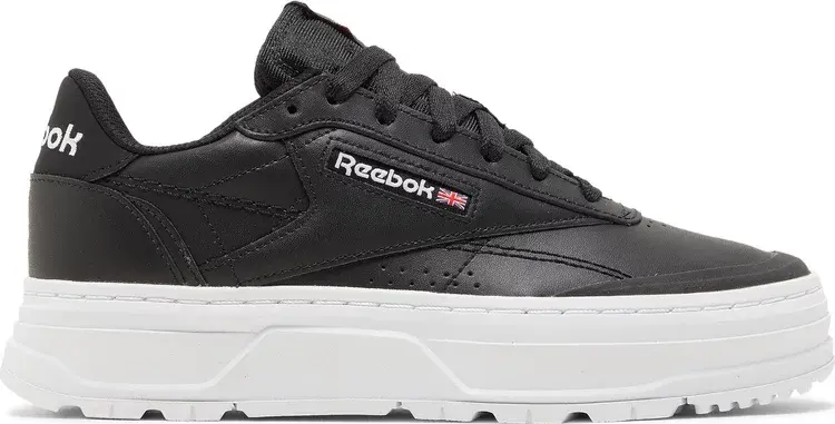

Кроссовки wmns club c double geo 'black white' Reebok, черный