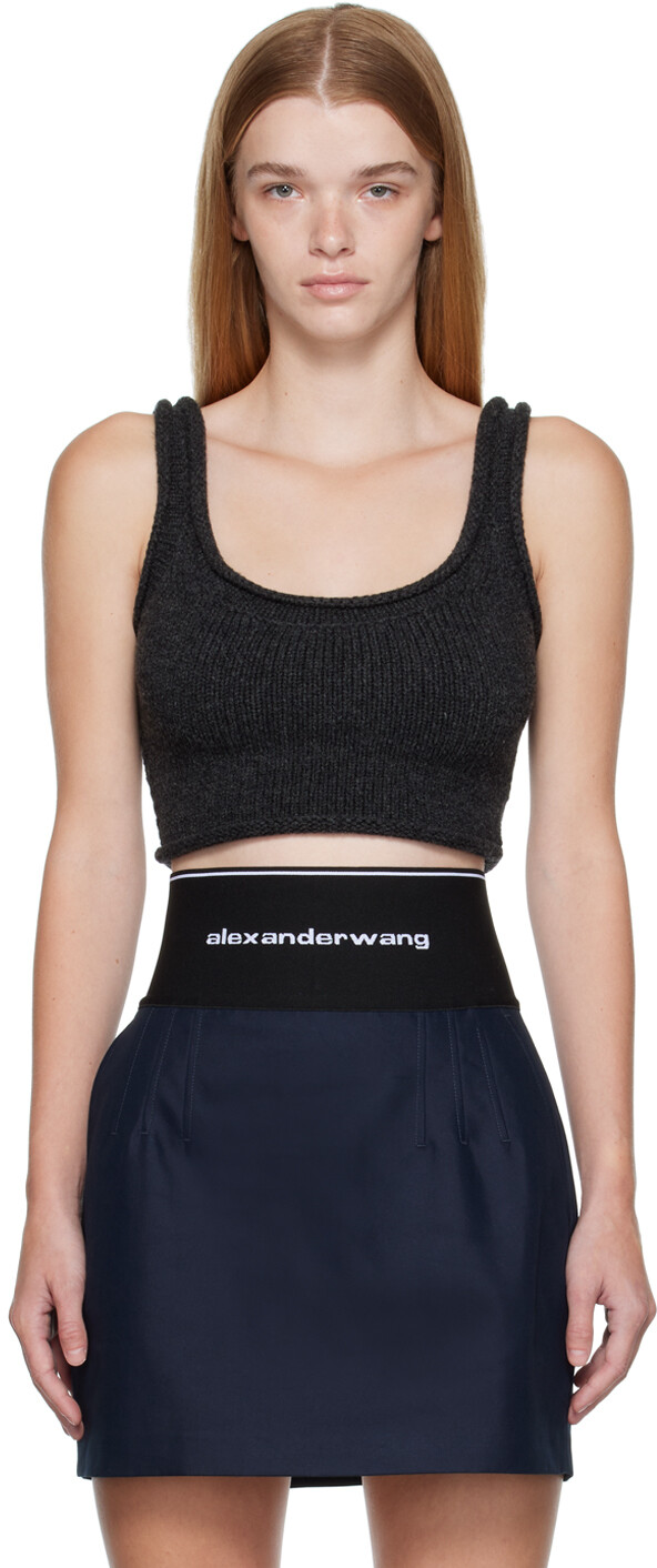 

Черная укороченная майка Alexander Wang