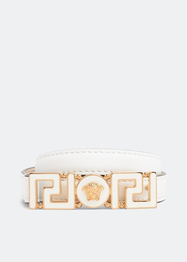 

Ремень VERSACE La Greca belt, белый