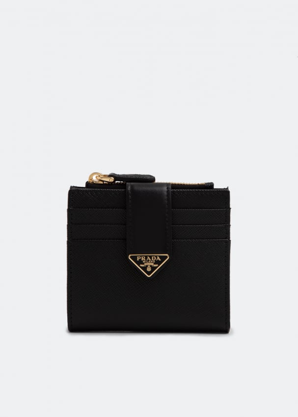 цена Кошелек PRADA Small Saffiano leather wallet, черный