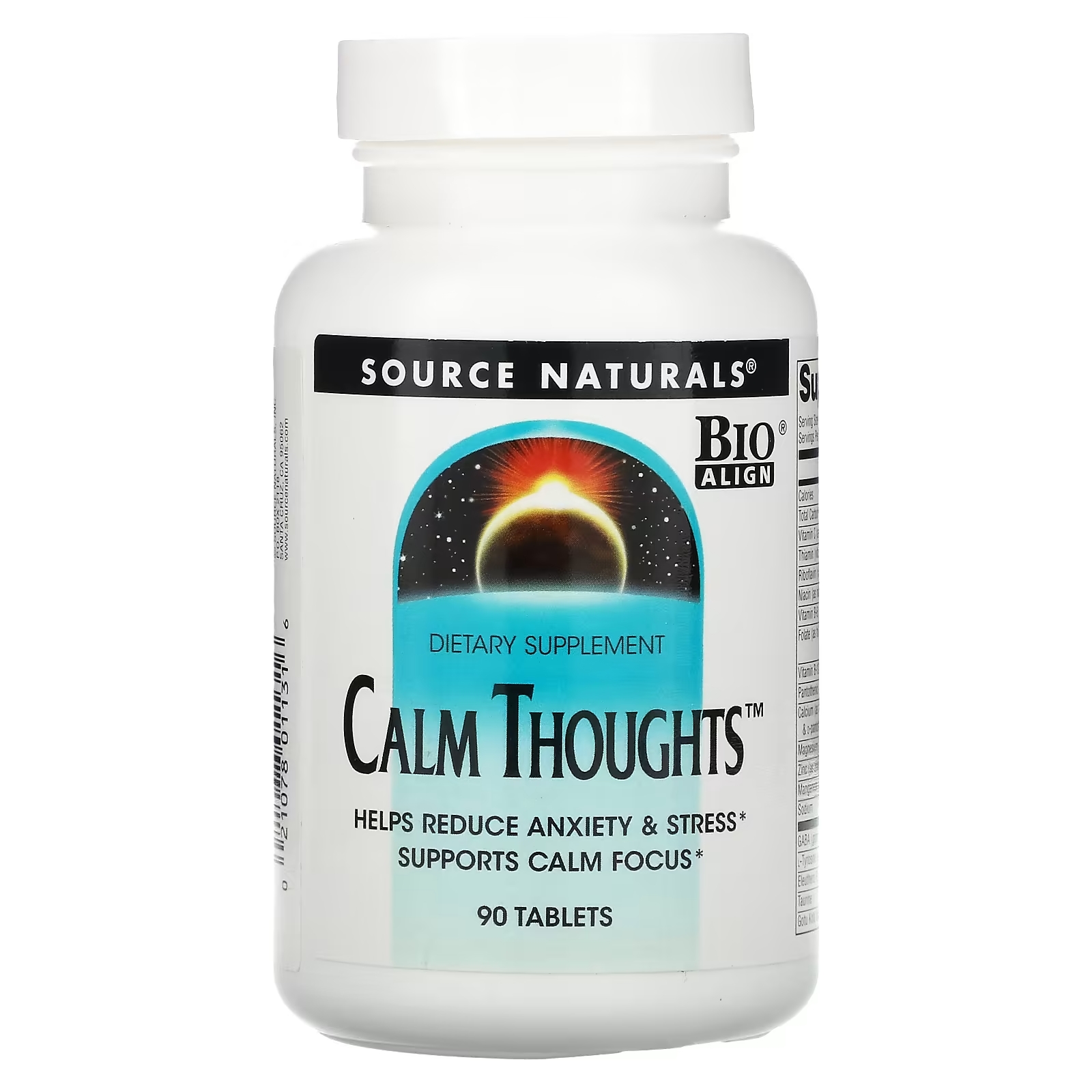 Source Naturals Calm Thoughts, 90 таблеток source naturals gaba calm гамк апельсиновый вкус 120 таблеток для рассасывания