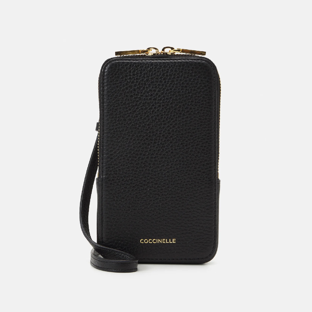 Сумка Coccinelle Phone Flor, черный сумка кросс боди coccinelle lea черный