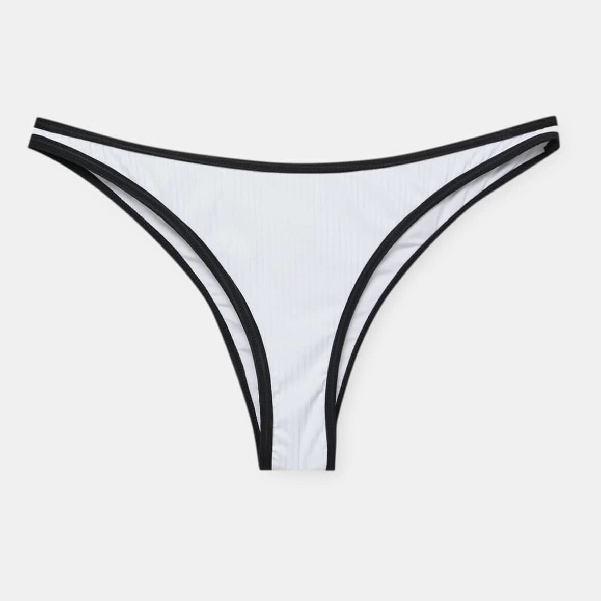 

Плавки Pull&Bear Bikini With Contrast Trims, белый/черный