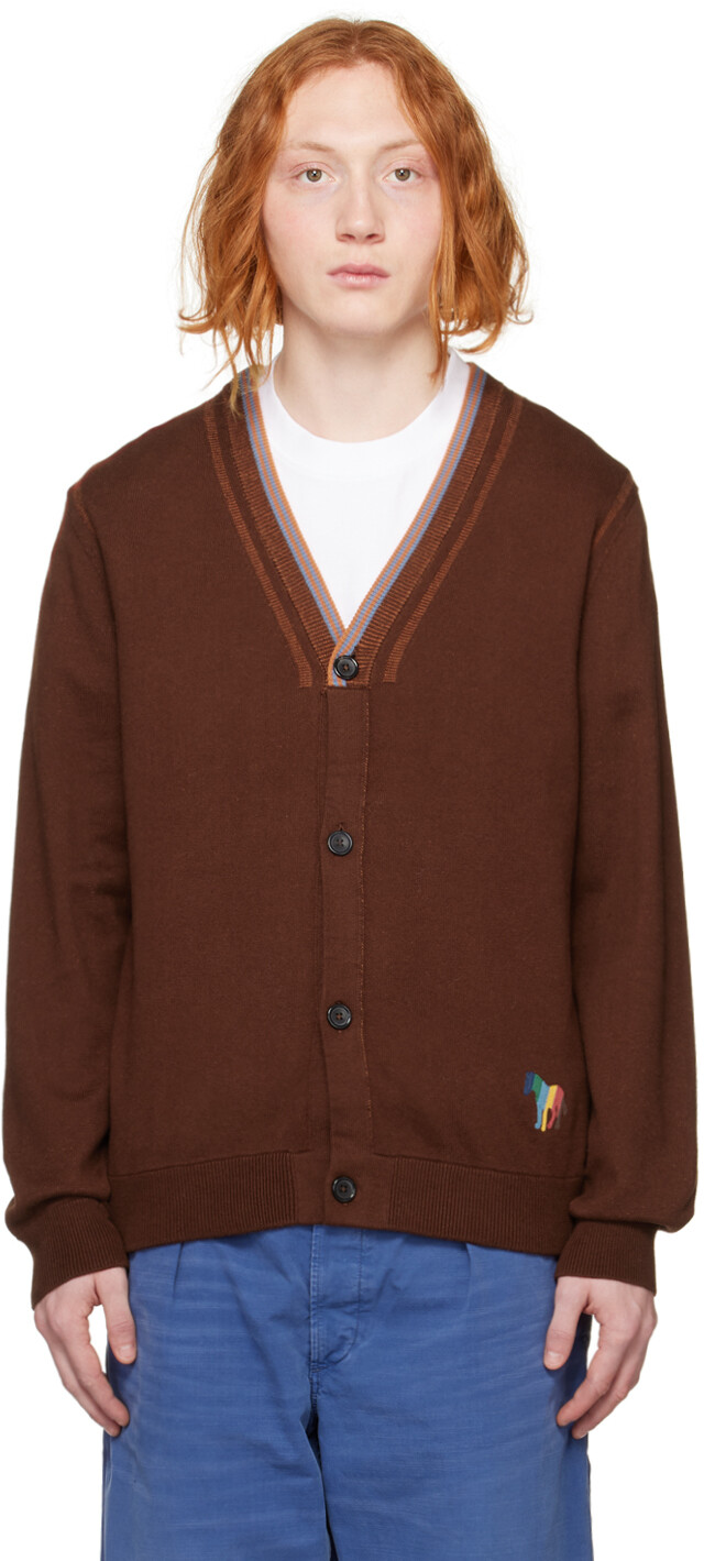 

Оранжевый кардиган в рубчик PS by Paul Smith