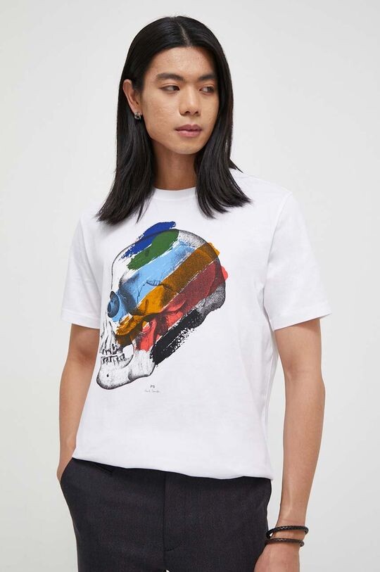 

Хлопковая футболка PS Paul Smith, белый
