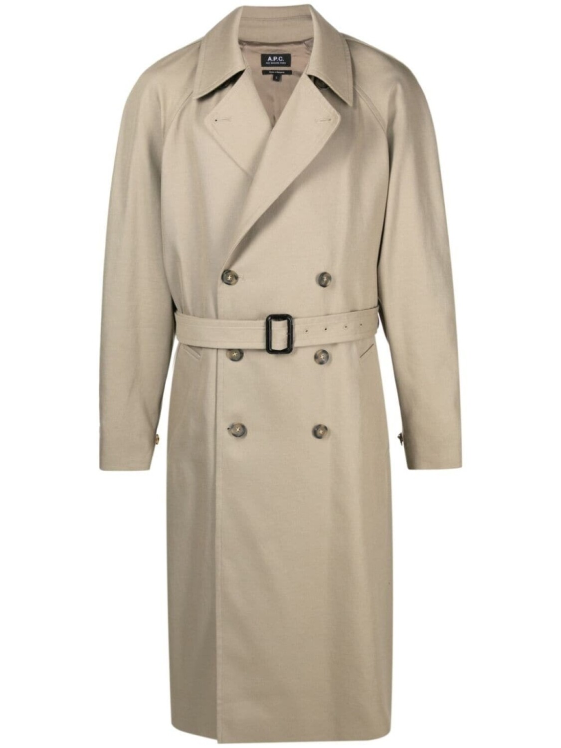 

A.P.C. двубортный тренч, коричневый