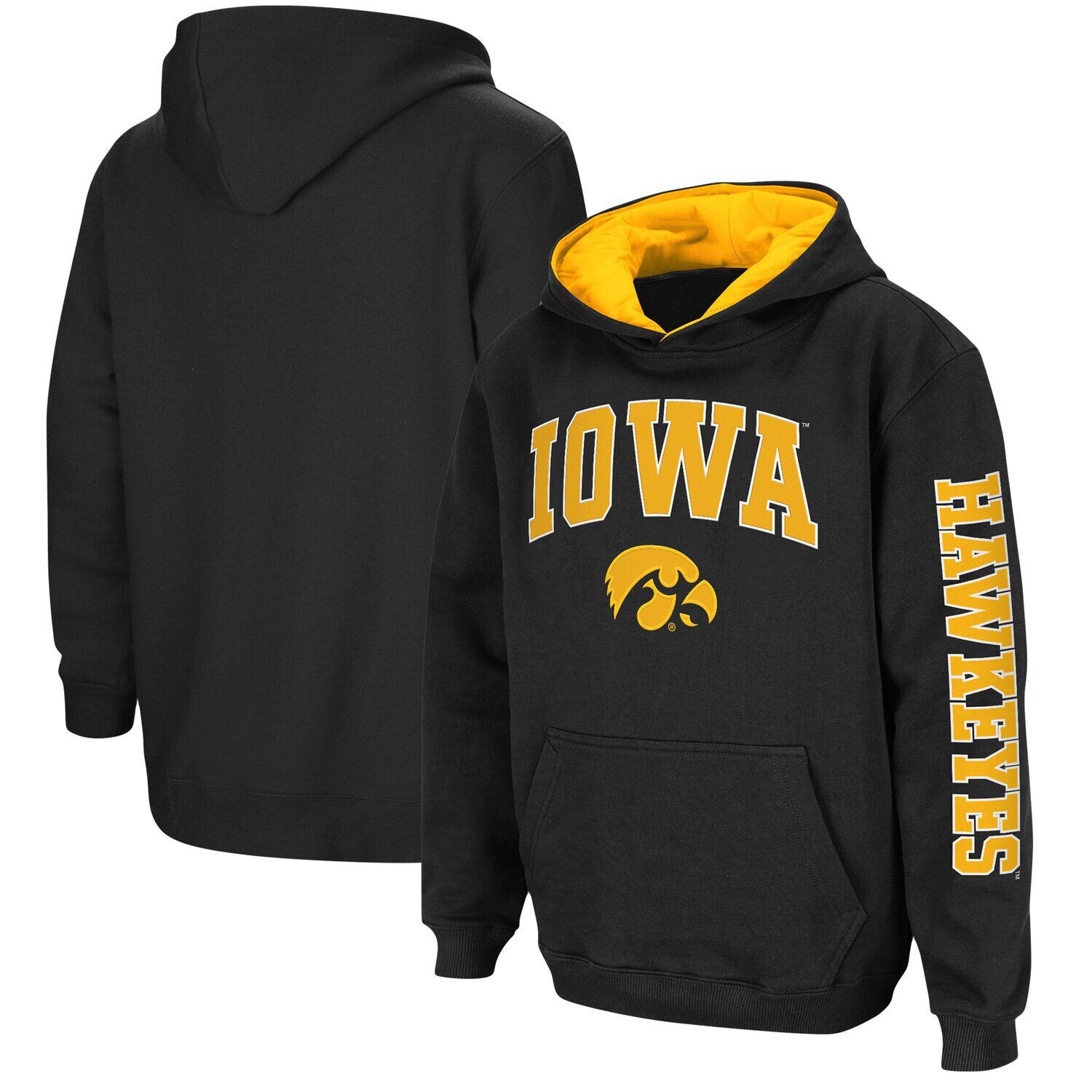 

Черный пуловер с капюшоном Youth Colosseum Iowa Hawkeyes 2-Hit Team Colosseum