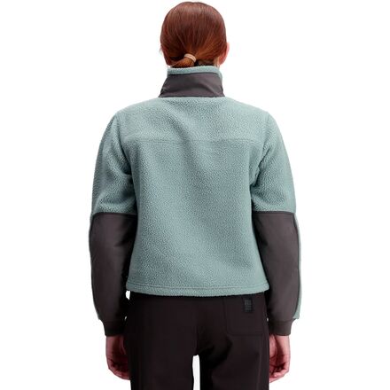 цена Флисовый пуловер Mountain женский Topo Designs, цвет Slate Blue/Charcoal