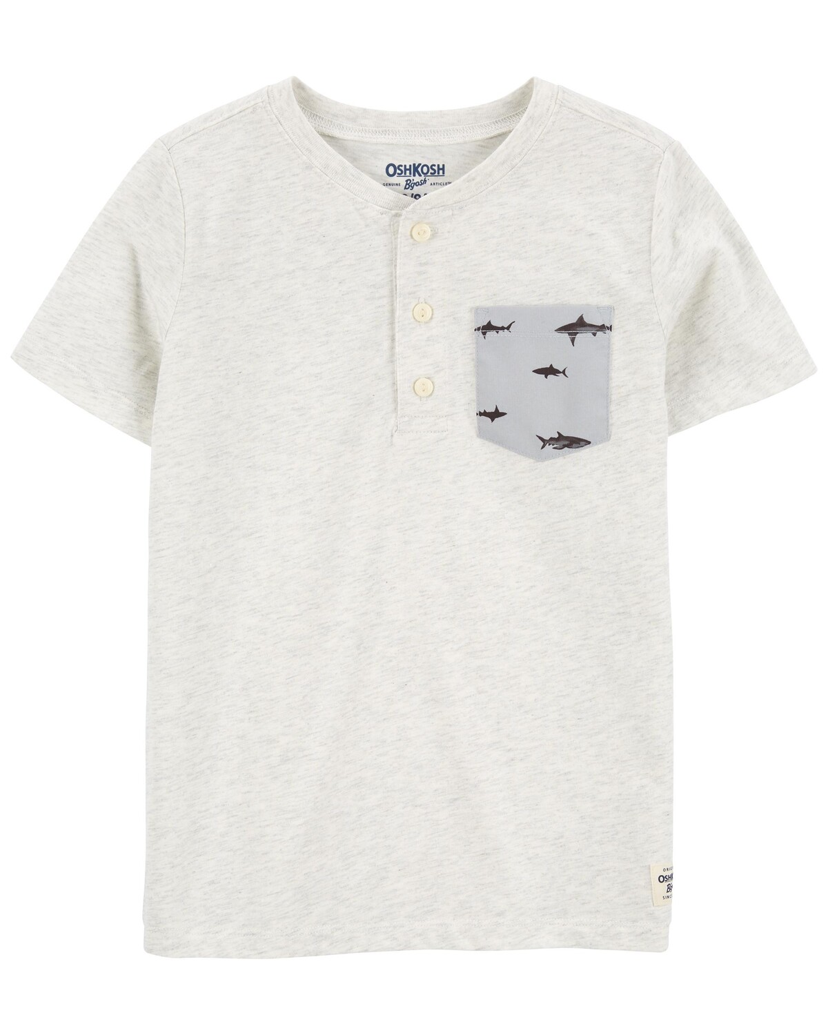 

Детское джерси Pocket Henley Carter's, серый