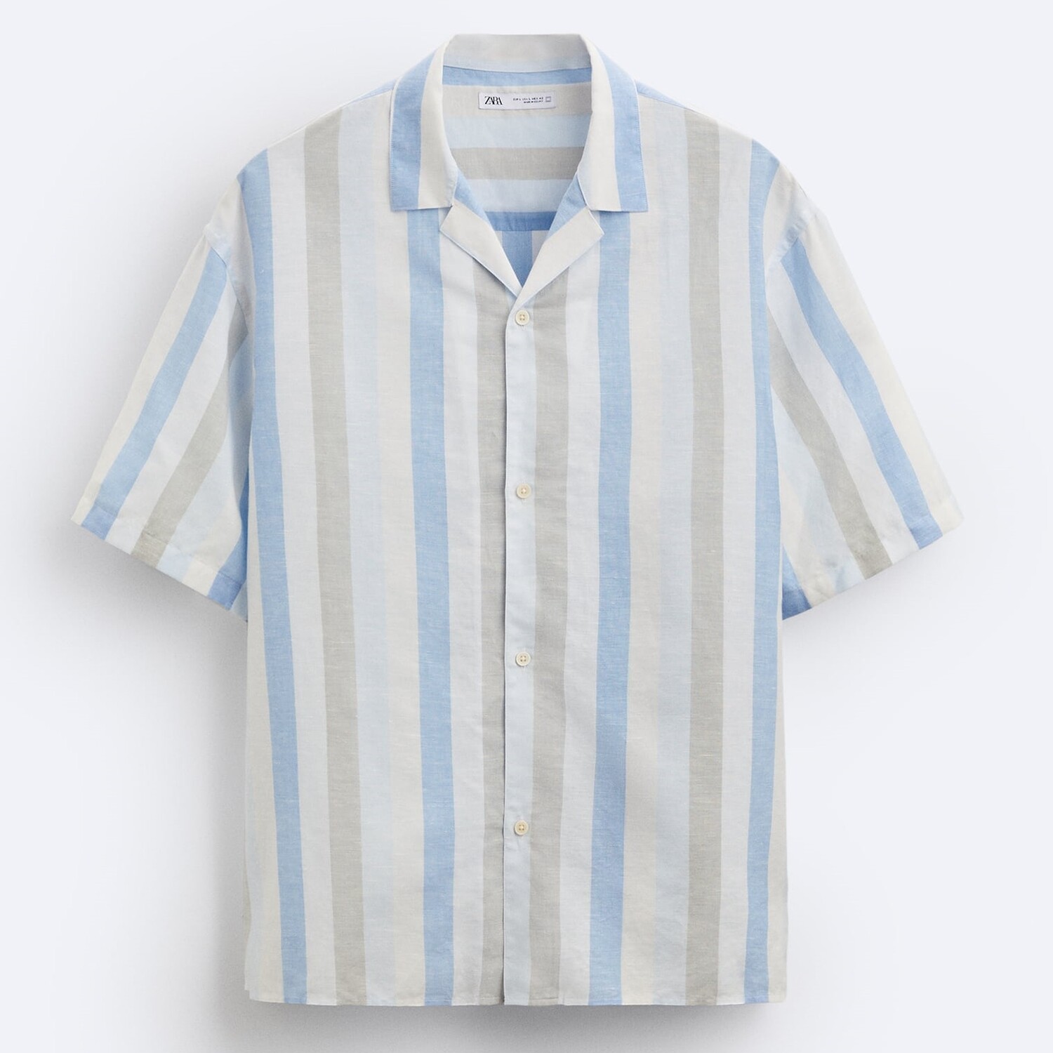 

Рубашка Zara Striped, светло-голубой