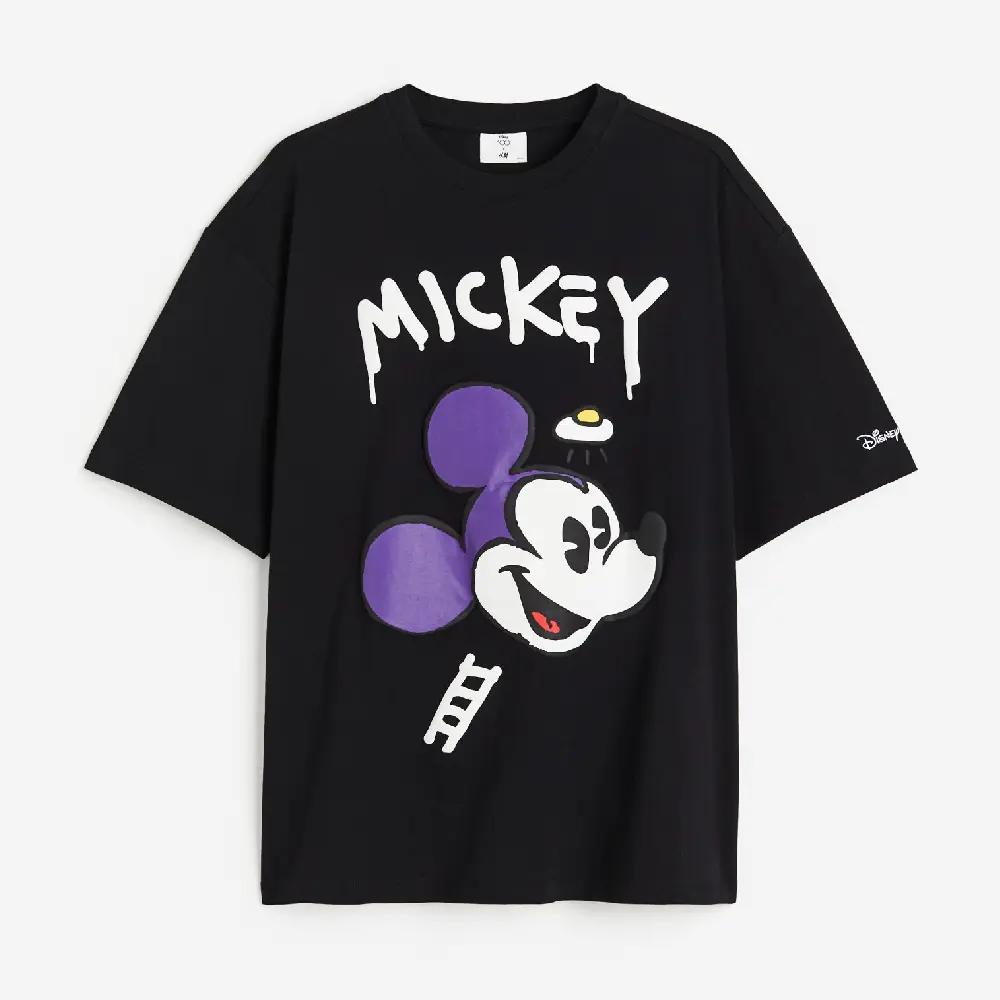 

Футболка H&M x Disney100 Loose Fit, черный