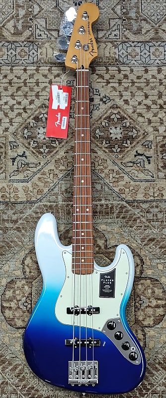 Fender Player Plus Active Jazz Bass в синем цвете Belair Blue с сумкой для переноски, Pro Setup #0800 Player Plus Jazz Bass with Pau Ferro Fretboard