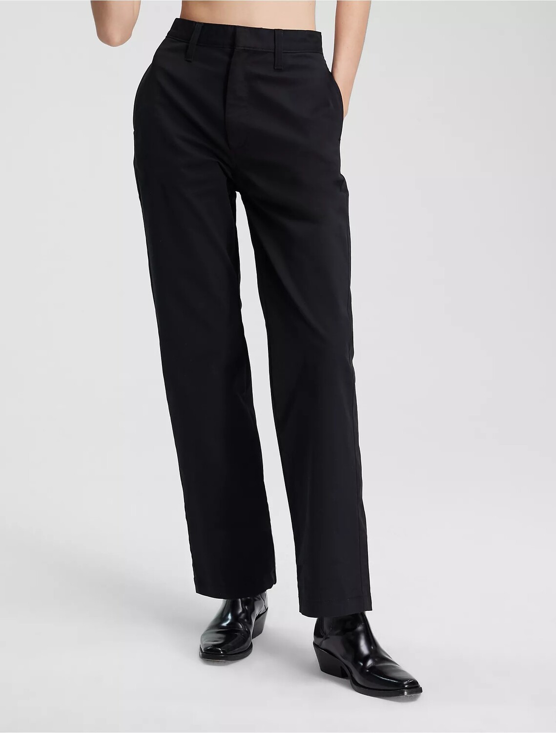 

Брюки Calvin Klein Straight Stretch, черный