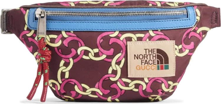 Сумка The North Face x Gucci Belt Bag Burgundy Multi - фото