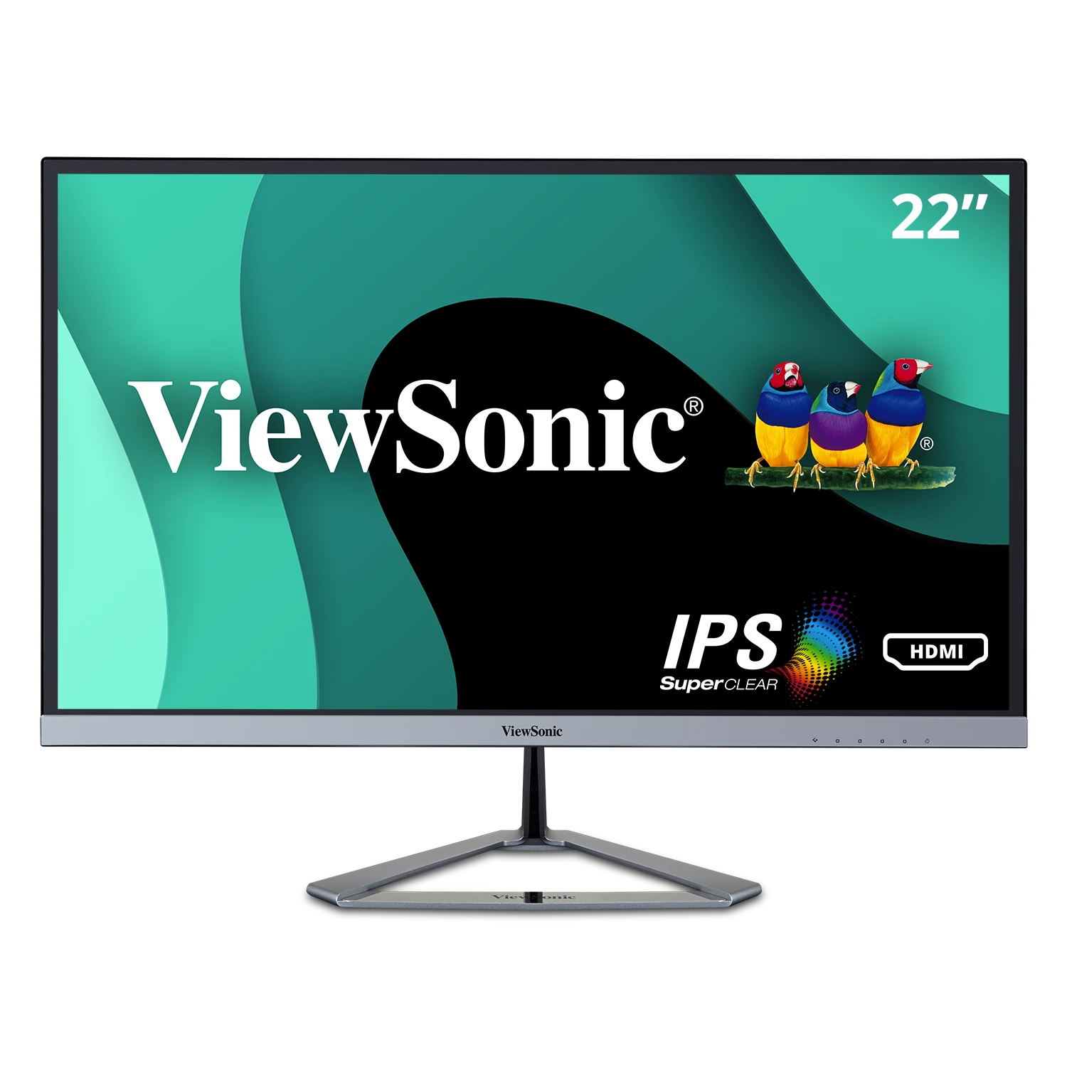 Монитор ViewSonic VX2276-SMHD 22, FHD, 1920x1080, IPS, черный/серебристый цена и фото
