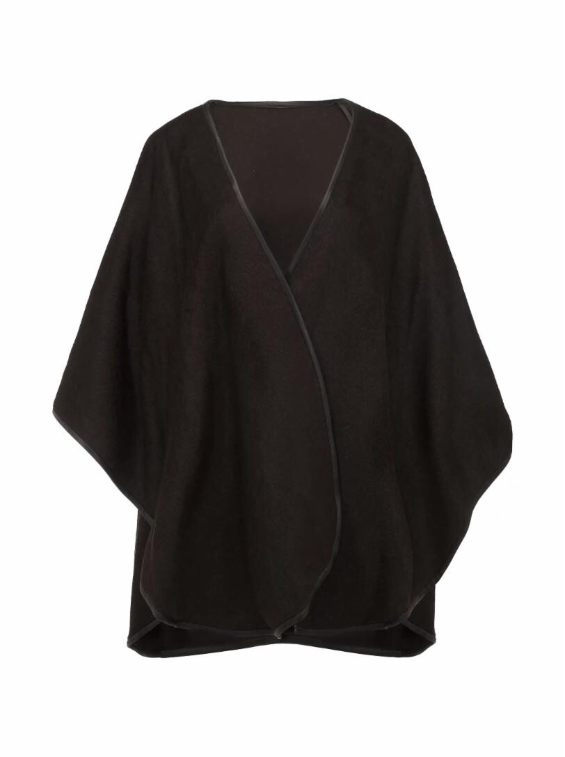 

Накидка из смеси альпака и шерсти Sofia Cashmere, Черный