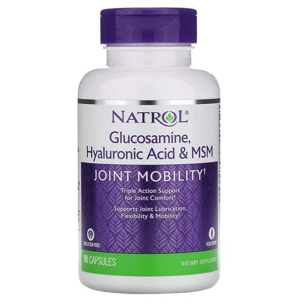 Глюкозамин, гиалуроновая кислота и МСМ, 90 капсул, Natrol yango гиалуроновая кислота pro beauty 90 капсул