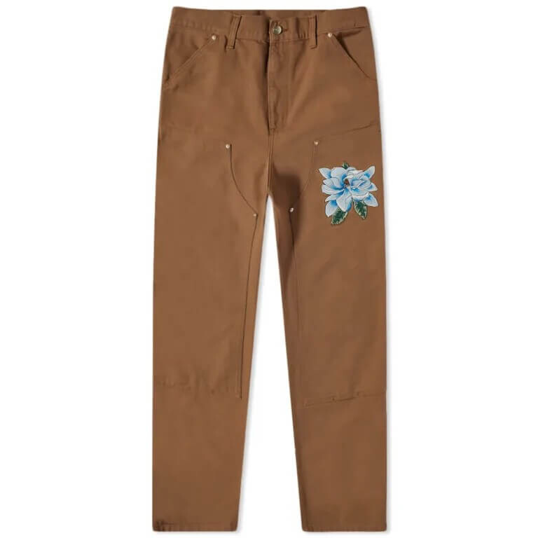 

Брюки с двойным коленом Awake Ny X Carhartt Wip, коричневый