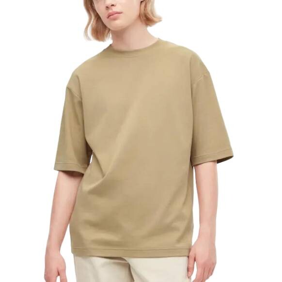 

Футболка Uniqlo U Airism Cotton Crew Neck Oversized, бежевый