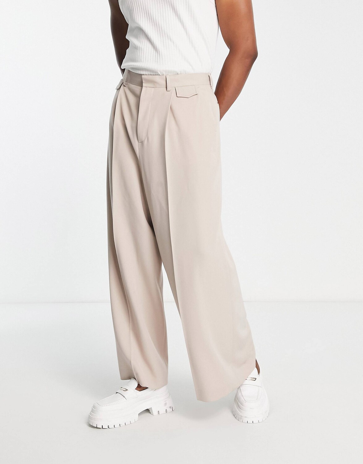 

Широкие элегантные брюки ASOS DESIGN с двойным карманом
