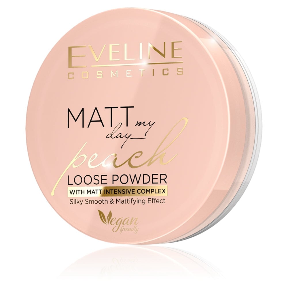 

Eveline Cosmetics Matt My Day Peach Loose Powder разглаживающая и матирующая рассыпчатая пудра для лица 6г