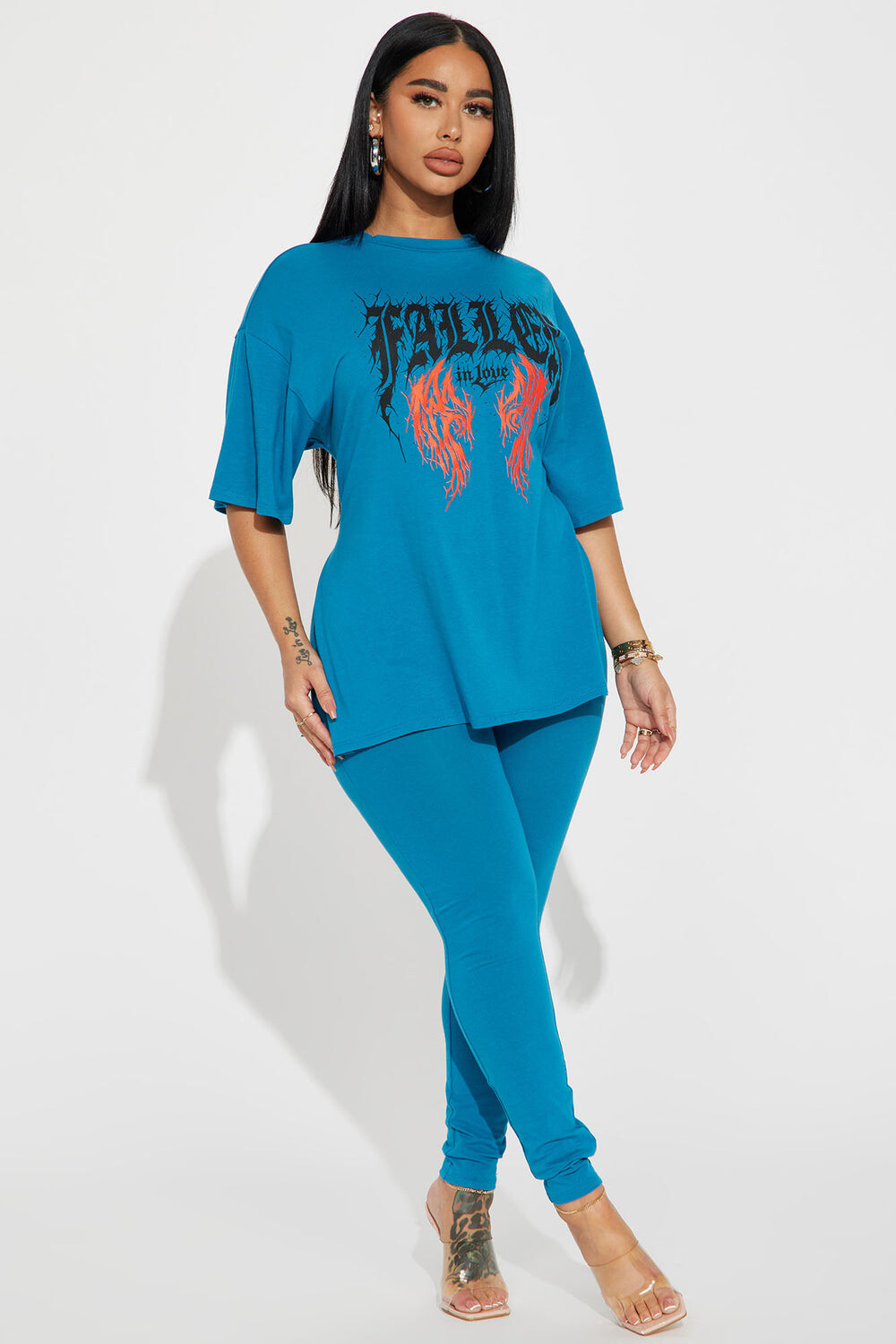 

Леггинсы Fashion Nova TP16268, бирюзовый