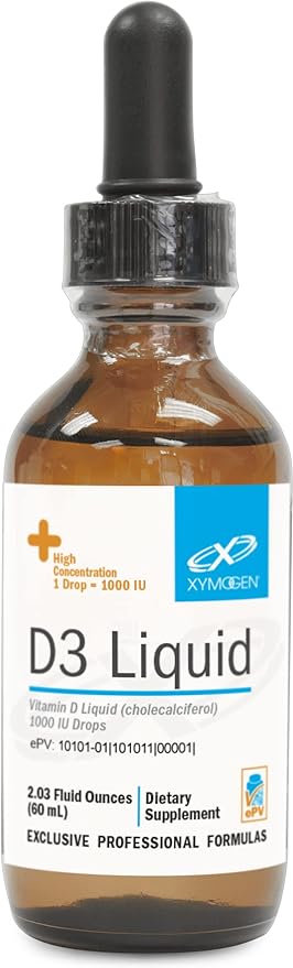 XYMOGEN D3 Liquid — жидкие капли витамина D с витамином D3 1000 МЕ, 60 мл nordic naturals жидкий растительный витамин d3 1000 ме 30 мл 1 жидк унция
