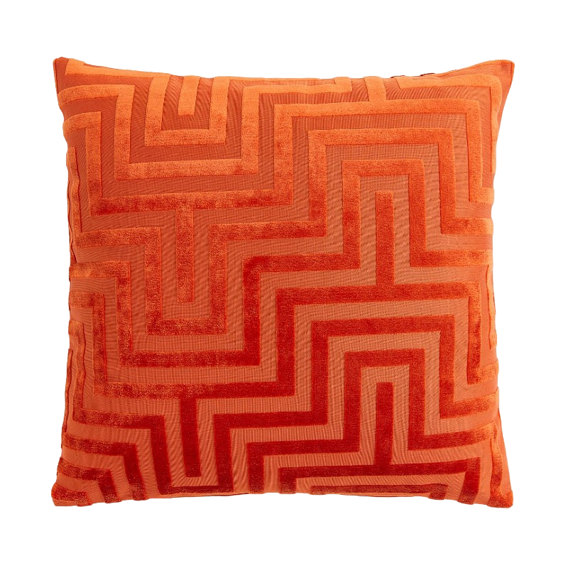 Чехол для декоративной подушки H&M Home Velvet, оранжевый