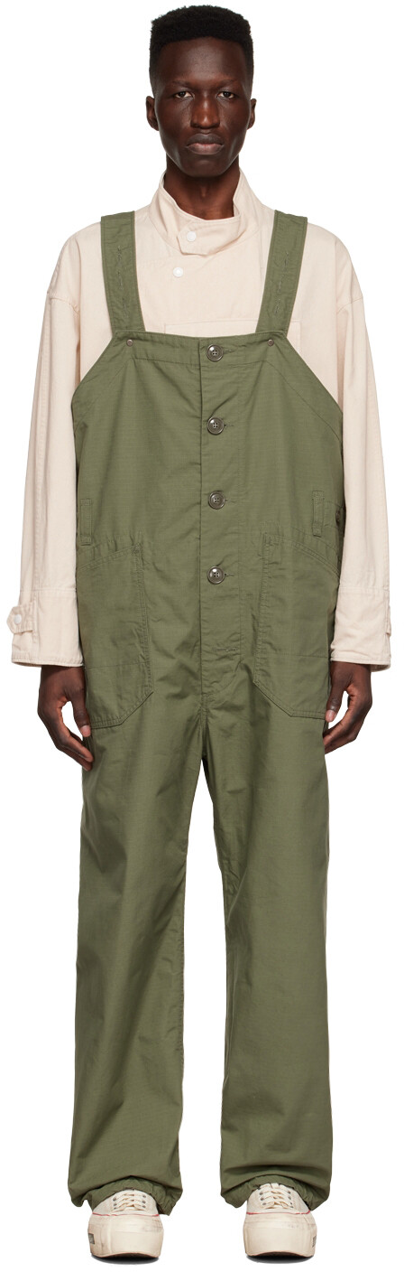 

Зеленый хлопковый комбинезон Engineered Garments