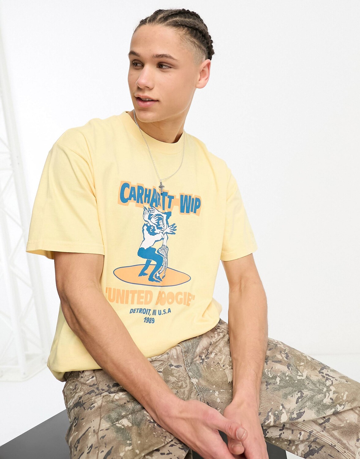 

Желтая футболка в стиле буги Carhartt WIP, Желтый