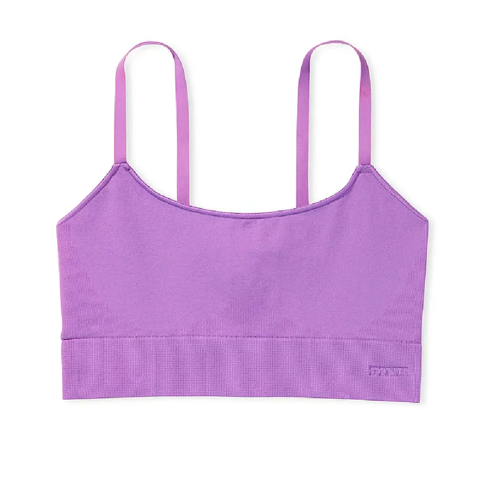 

Топ спортивный Victoria's Secret Pink Seamless Scoop, сиреневый