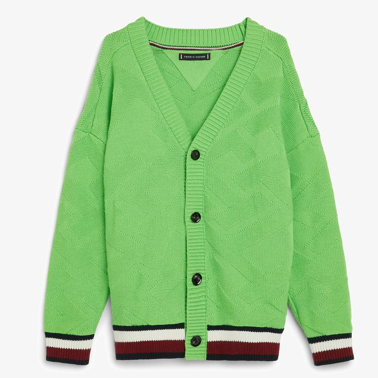 

Кардиган Tommy Hilfiger Monogram V-neck, лаймовый